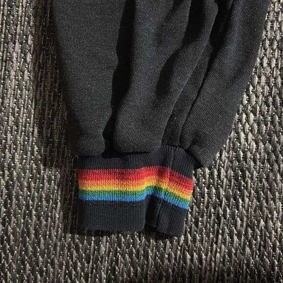 Aviator Nation Dark Gray Rainbow Prism Jogger Pants Size Large - Picture 4 of 8